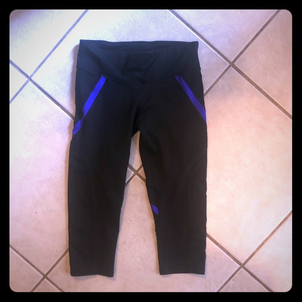 Black and purple work out pants